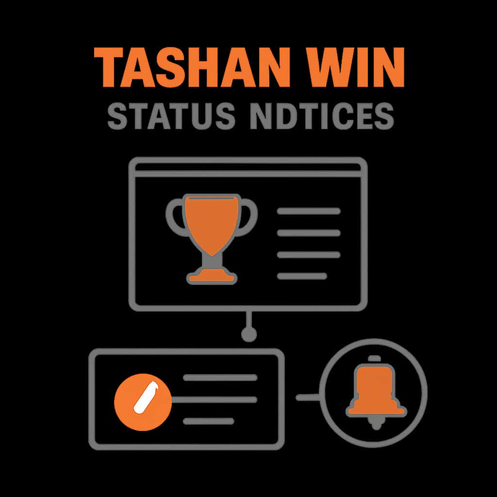 An educational diagram explaining Tashan Win Status Notices.