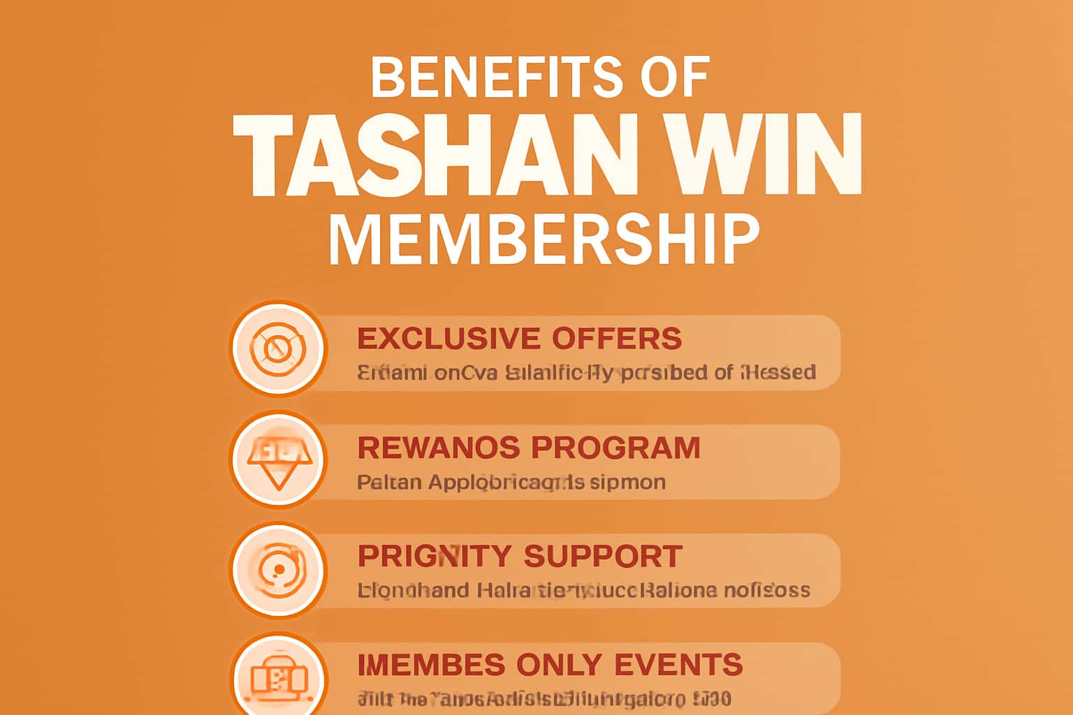 An informative scene illustrating the benefits associated with Tashan Win Membership.