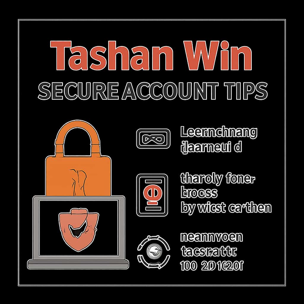 A diagram outlining steps to secure a Tashan Win account.