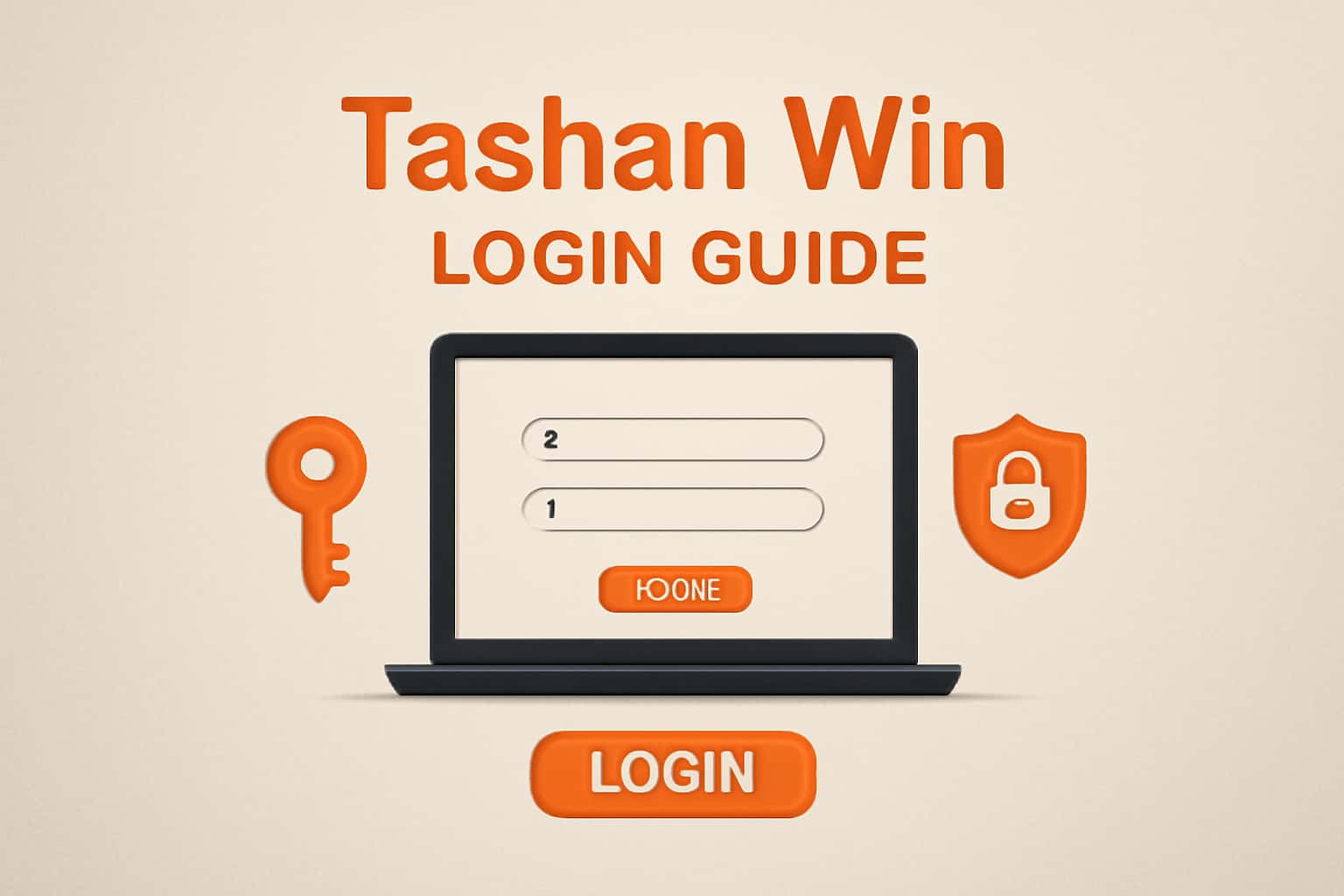 A visual representation of the Tashan Win Login Guide, illuminated with #ff6600 accents.