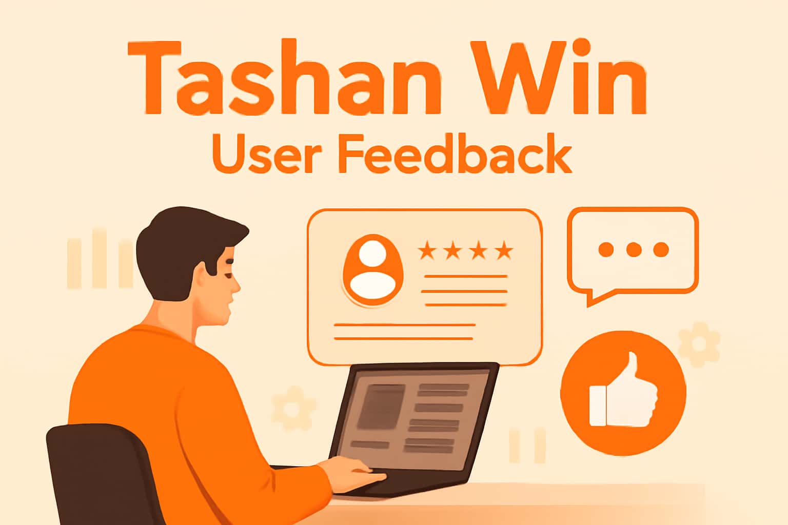 An illustrative scene depicting user feedback mechanisms for Tashan Win.