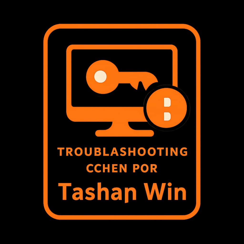 Icon representing Tashan Win login troubleshooting.